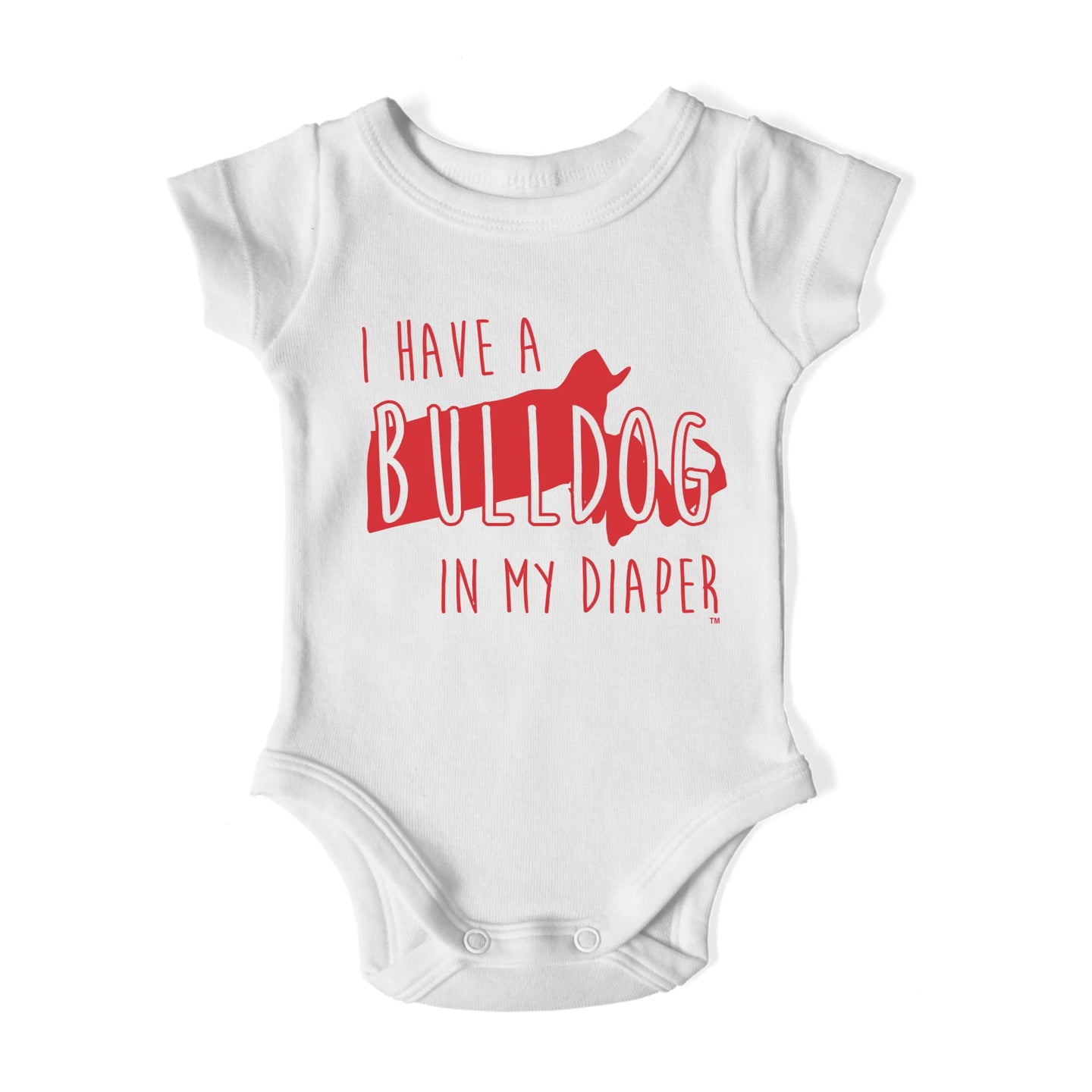 I HAVE A BULLDOG IN MY DIAPER Baby One Piece IN MY DIAPER