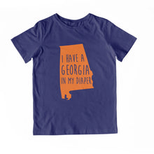 Load image into Gallery viewer, I HAVE A GEORGIA IN MY DIAPER Child Tee IN MY DIAPER