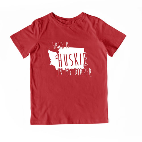 I HAVE A HUSKIE IN MY DIAPER Child Tee IN MY DIAPER
