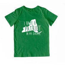 Load image into Gallery viewer, I HAVE A PATRIOT IN MY DIAPER Child Tee IN MY DIAPER