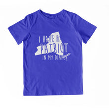 Load image into Gallery viewer, I HAVE A PATRIOT IN MY DIAPER Child Tee IN MY DIAPER