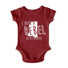 Load image into Gallery viewer, I HAVE A REBEL IN MY DIAPER Baby One Piece IN MY DIAPER