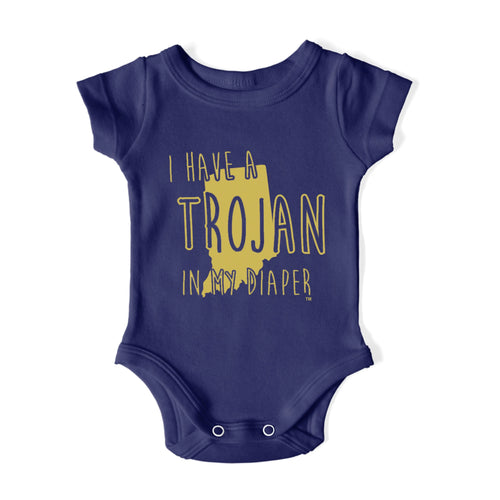 I HAVE A TROJAN IN MY DIAPER Baby One Piece IN MY DIAPER