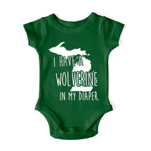 Load image into Gallery viewer, I HAVE A WOLVERINE IN MY DIAPER Baby One Piece IN MY DIAPER