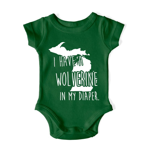 I HAVE A WOLVERINE IN MY DIAPER Baby One Piece IN MY DIAPER