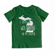 Load image into Gallery viewer, I HAVE A WOLVERINE IN MY DIAPER Child Tee IN MY DIAPER