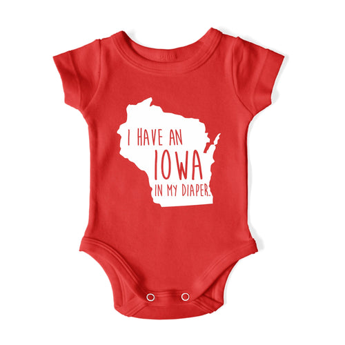 I HAVE AN IOWA IN MY DIAPER Baby One Piece IN MY DIAPER