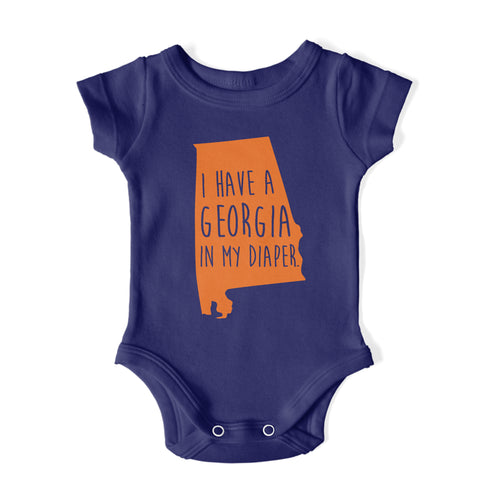 I HAVE A GEORGIA IN MY DIAPER Baby One Piece