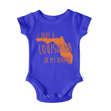 Load image into Gallery viewer, I HAVE A LOUISIANA IN MY DIAPER Baby One Piece