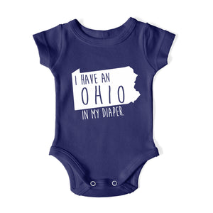 I HAVE AN OHIO IN MY DIAPER Baby One Piece