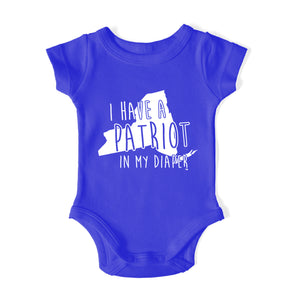 I HAVE A PATRIOT IN MY DIAPER Baby One Piece