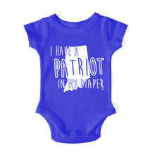 Load image into Gallery viewer, I HAVE A PATRIOT IN MY DIAPER Baby One Piece