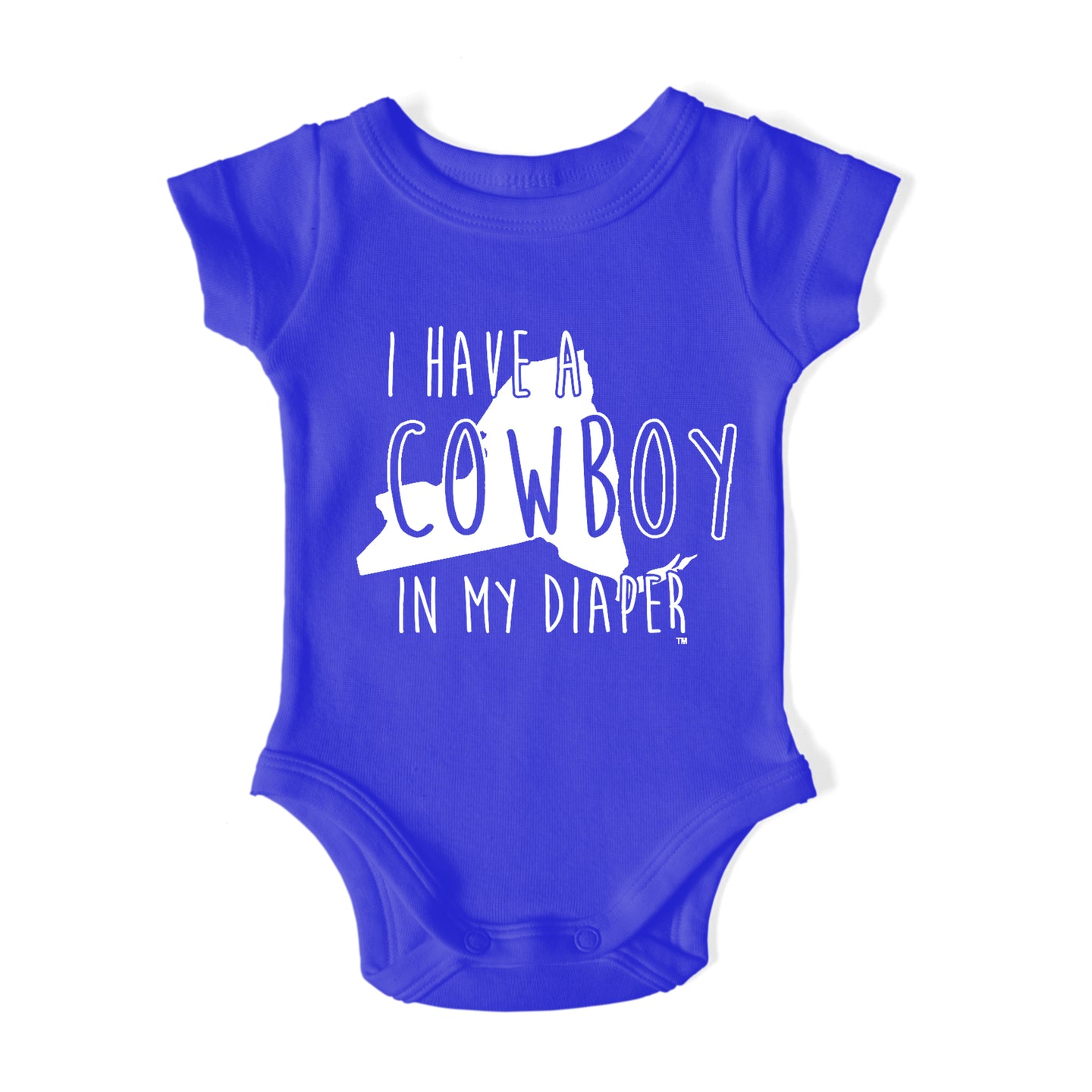 I HAVE A COWBOY IN MY DIAPER Baby One Piece