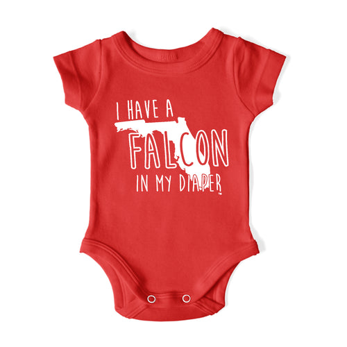 I HAVE A FALCON IN MY DIAPER Baby One Piece