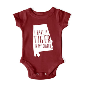 I HAVE A TIGER IN MY DIAPER Baby One Piece