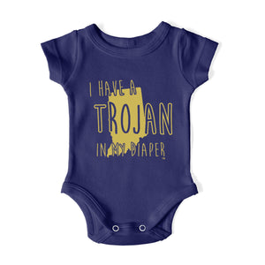 I HAVE A TROJAN IN MY DIAPER Baby One Piece