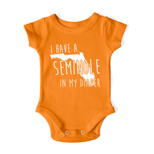 Load image into Gallery viewer, I HAVE A SEMINOLE IN MY DIAPER Baby One Piece