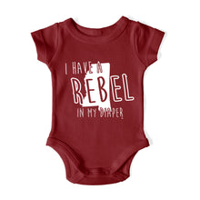 Load image into Gallery viewer, I HAVE A REBEL IN MY DIAPER Baby One Piece