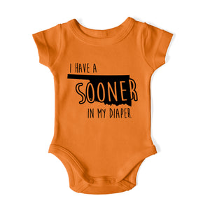 I HAVE A SOONER IN MY DIAPER Baby One Piece