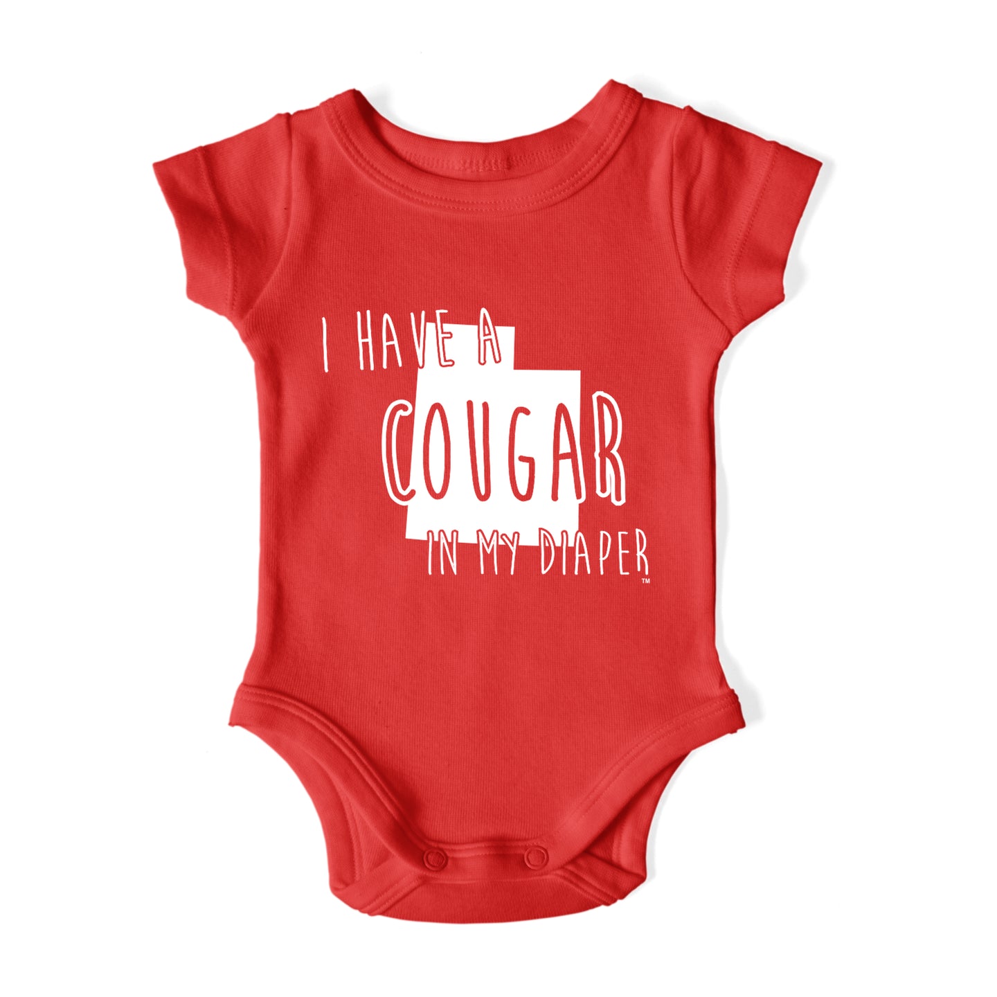 I HAVE A COUGAR IN MY DIAPER Baby One Piece