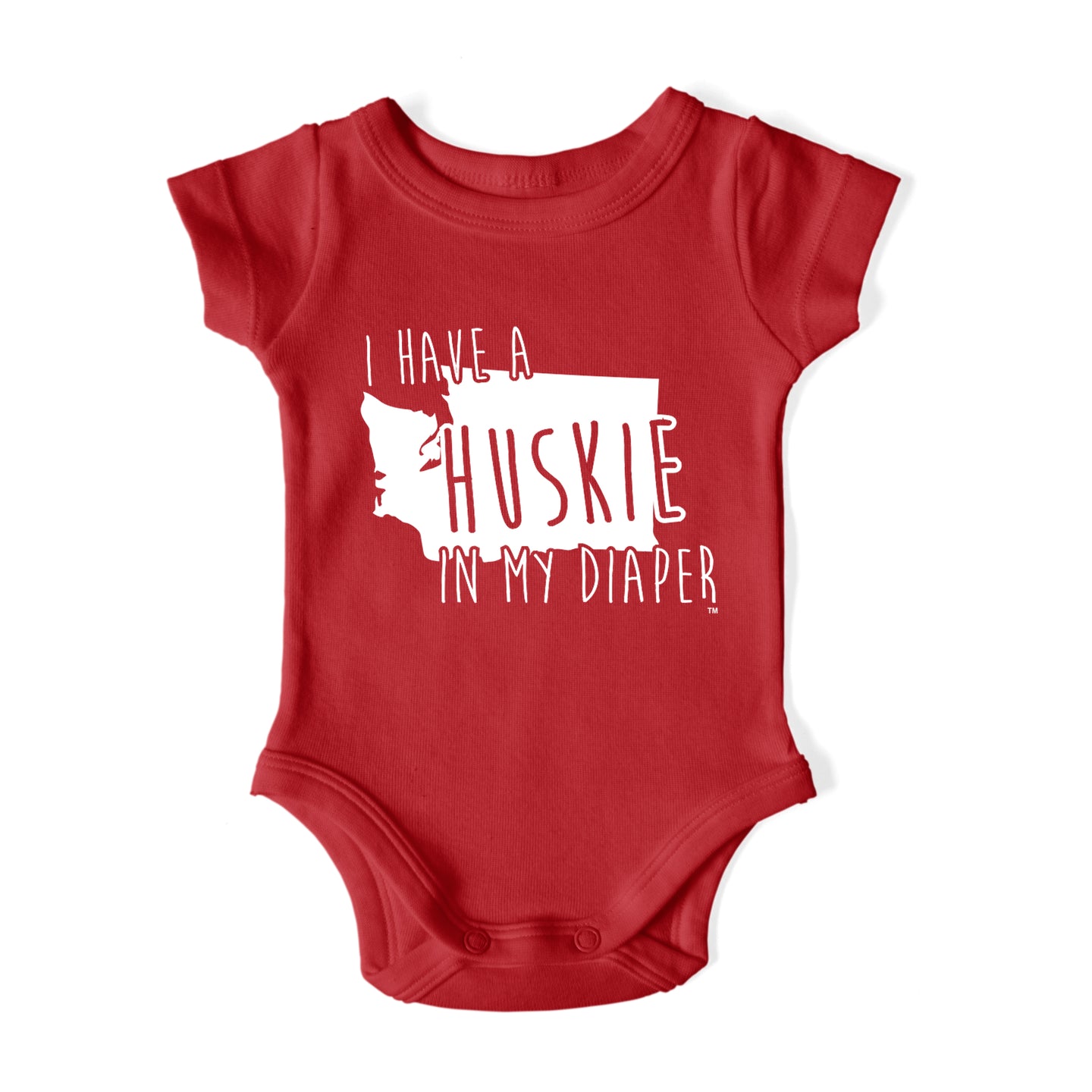 I HAVE A HUSKIE IN MY DIAPER Baby One Piece
