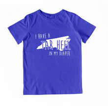 Load image into Gallery viewer, I HAVE A TAR HEEL IN MY DIAPER Child Tee